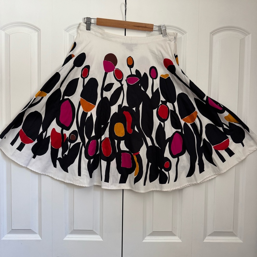 Grace Elements Black and White A-Line Skater Skirt